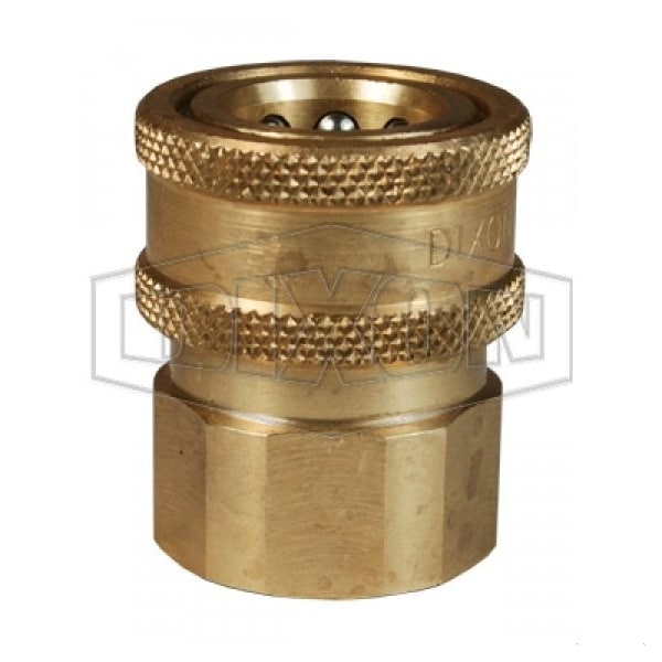 1-1/4 in H-COUPLER, 1-1/4 in NPTF BRASS